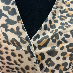 Leopard Print V-Neck Blouse